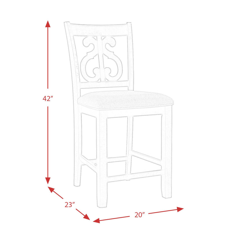  Elements International Stone DST195CSC Counter Height Chair - Smokey Walnut IMAGE 13