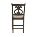  Elements International Stone DST195CSC Counter Height Chair - Smokey Walnut IMAGE 3