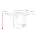  Elements International Valentino CVL500CTTB Counter Height Dining Table - White Marble IMAGE 10