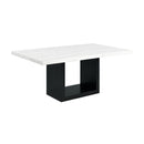  Elements International Valentino CVL500DTB Dining Table - White Marble IMAGE 1