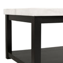  Elements International Marcello CML100CTE White Marble Rectangle Coffee Table IMAGE 4