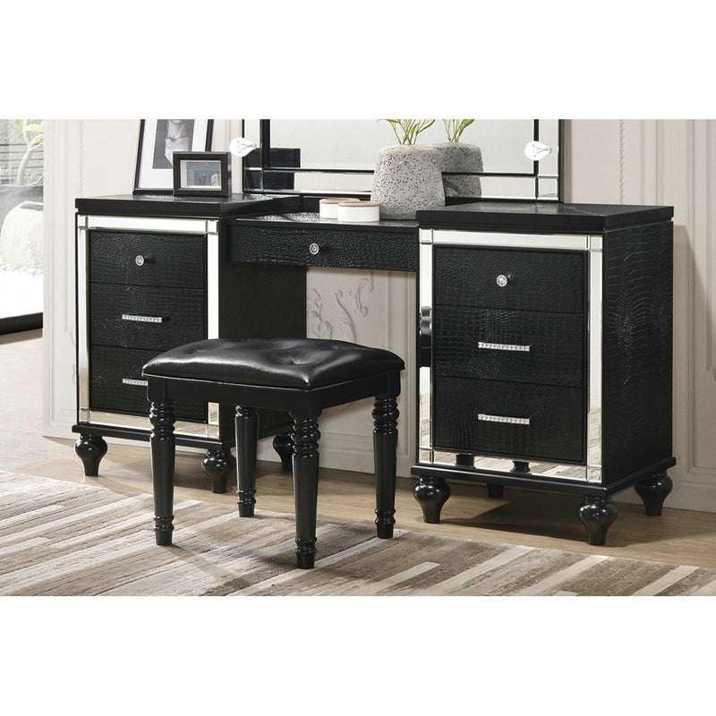 New Classic Furniture Valentino BA9698B Vanity Table - Black IMAGE 1