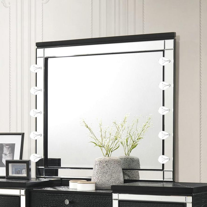 New Classic Furniture Valentino BA9698B Vanity Mirror - Black IMAGE 1