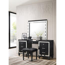 New Classic Furniture Valentino BA9698B Vanity Stool - Black IMAGE 2