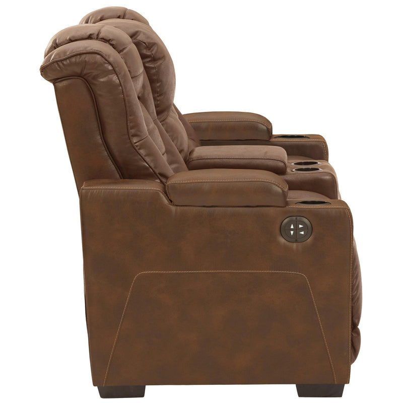  Signature Design by Ashley Owner's Box 2450518 Power Reclining Loveseat with Console and Adjustable Headrest IMAGE 4