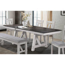 New Classic Furniture Maisie D1903 Dining Table - White/Brown IMAGE 1
