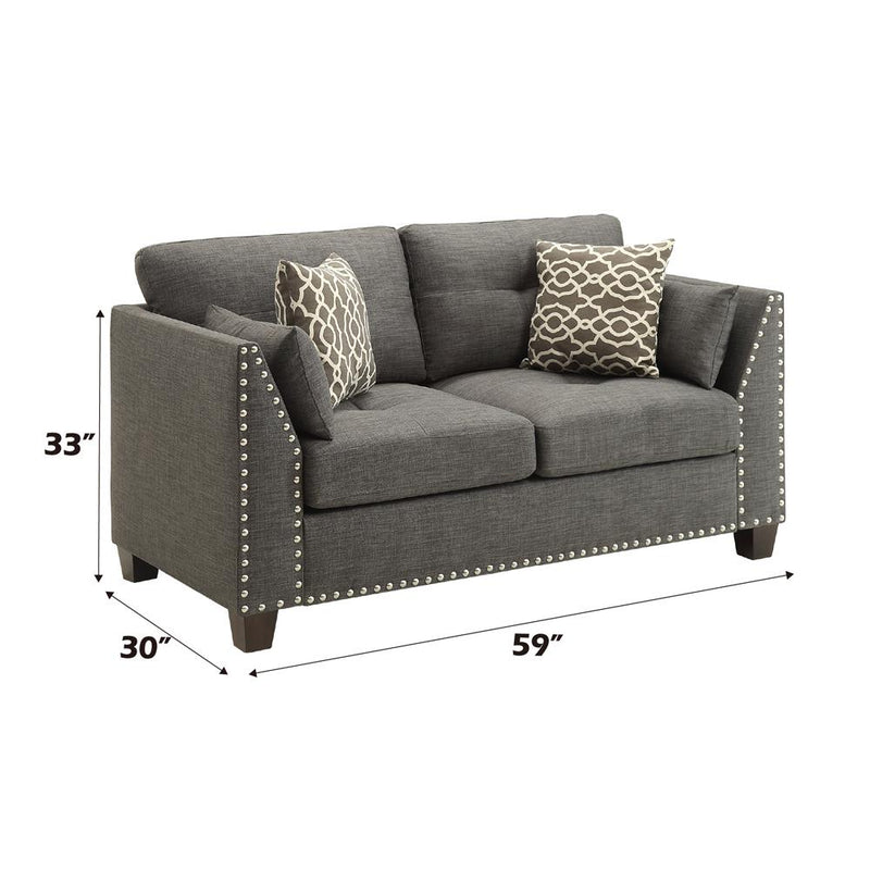 Acme Furniture Laurissa 52406 Loveseat with 4 Pillows IMAGE 8