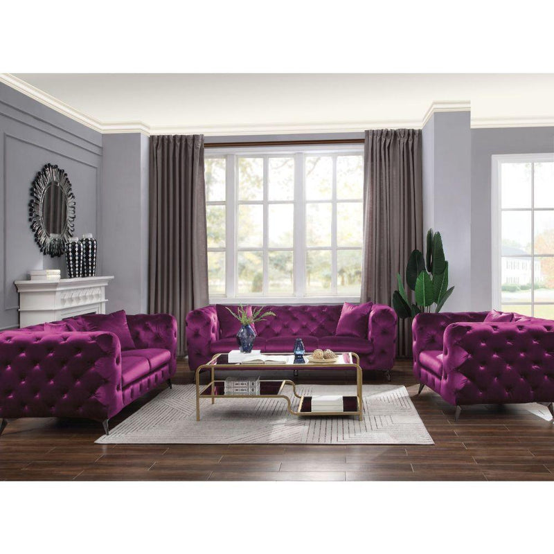 Acme Furniture Atronia 54907 Chair - Purple IMAGE 4