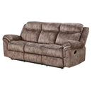 Acme Furniture Zubaida 55020 Glider Sofa - Two Tone Chocolate IMAGE 2
