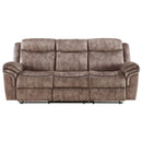 Acme Furniture Zubaida 55020 Glider Sofa - Two Tone Chocolate IMAGE 3