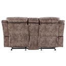 Acme Furniture Zubaida 55021 Glider Loveseat with Console - Two Tone Chocolate IMAGE 5