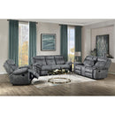 Acme Furniture Zubaida 55026 Glider Loveseat with Console - Two Tone Grey IMAGE 1