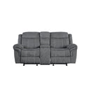 Acme Furniture Zubaida 55026 Glider Loveseat with Console - Two Tone Grey IMAGE 4