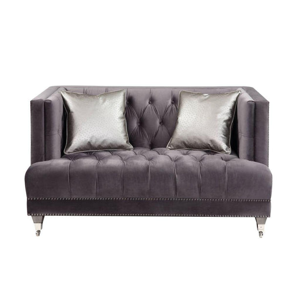 Acme Furniture Hegio 55266 Loveseat with 2 Pillows IMAGE 1