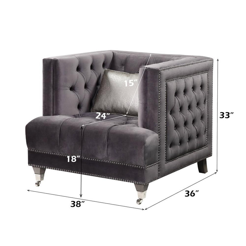 Acme Furniture Hegio 55267 Chair with 1 Pillow IMAGE 5