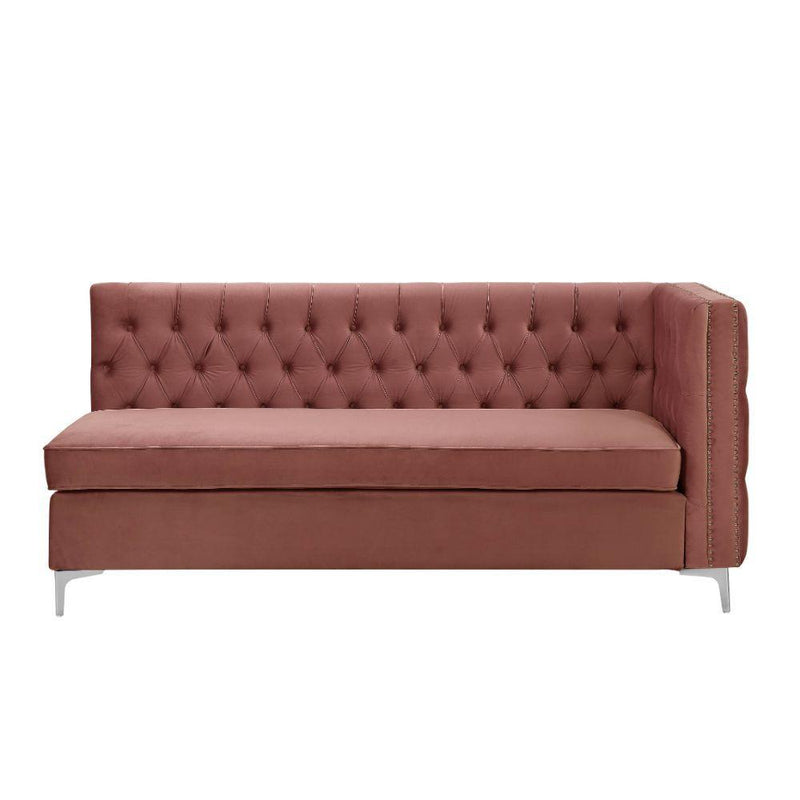 Acme Furniture Rhett 55505 Sectional Sofa - Dusty Pink IMAGE 6