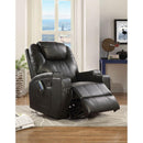 Acme Furniture Waterlily 59277 Rocker Recliner With Swivel - Black IMAGE 2