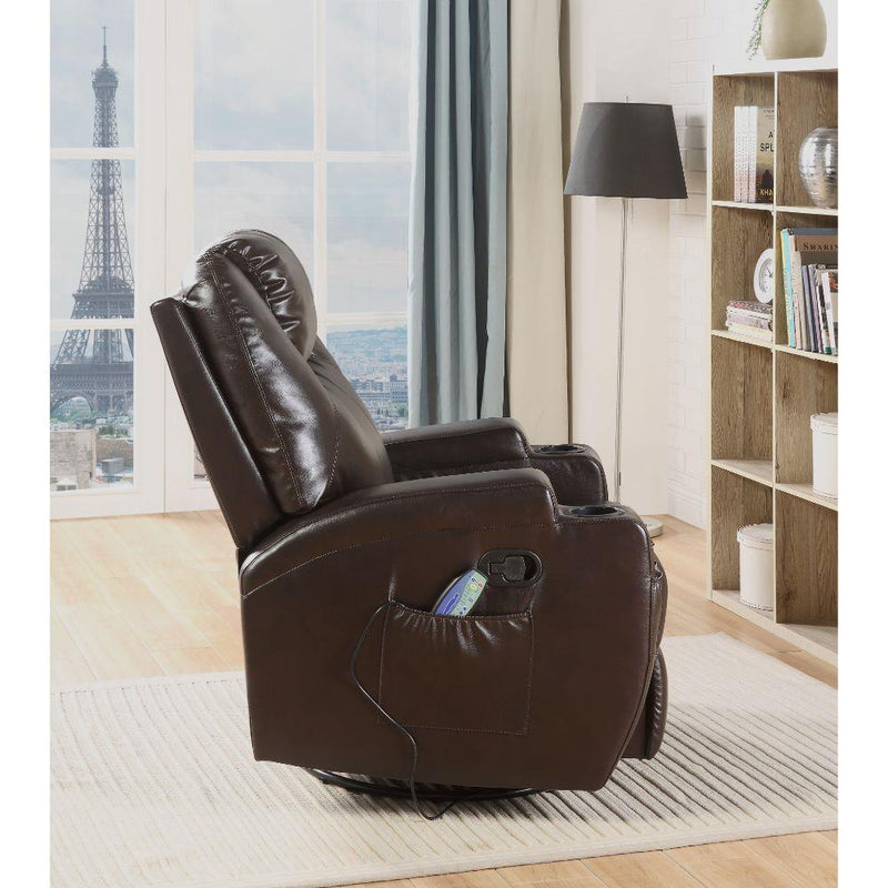 Acme Furniture Waterlily 59278 Rocker Recliner With Swivel - Brown IMAGE 4