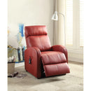 Acme Furniture Ricardo 59406 Ricardo Recliner With Power Lift - Red IMAGE 2