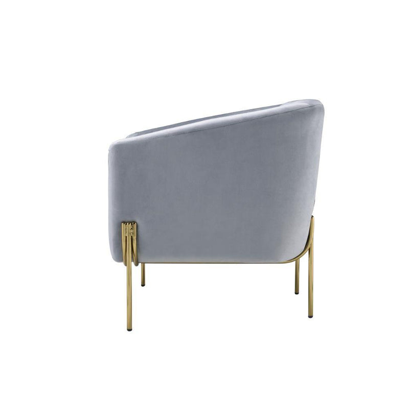 Acme Furniture Carlson 59790 Accent Chair - Grey IMAGE 3