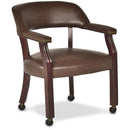 Steve Silver Furniture Tournament TU500A Arm Chair w/Casters - Brown IMAGE 1