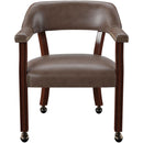 Steve Silver Furniture Tournament TU500A Arm Chair w/Casters - Brown IMAGE 3