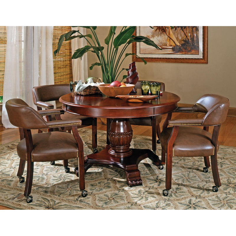 Steve Silver Furniture Tournament TU500A Arm Chair w/Casters - Brown IMAGE 6
