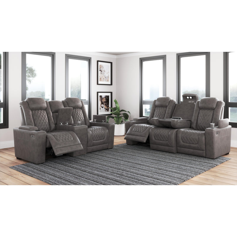  Signature Design by Ashley HyllMont 9300318 Power Reclining Loveseat with Console and Adjustable Headrest IMAGE 9