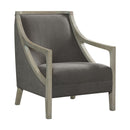  Elements International Hopkins UHK526102E Accent Chair - Charcoal/White Wash IMAGE 1