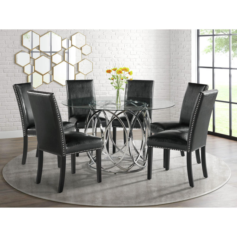  Elements International Merlin CDML100DTTB Round Dining Table IMAGE 6