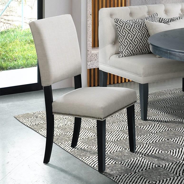  Elements International Maddox DMD100SC Upholstered Side Chair IMAGE 2