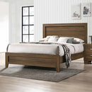 Acme Furniture Miquell 28050Q Queen Bed - Oak IMAGE 1