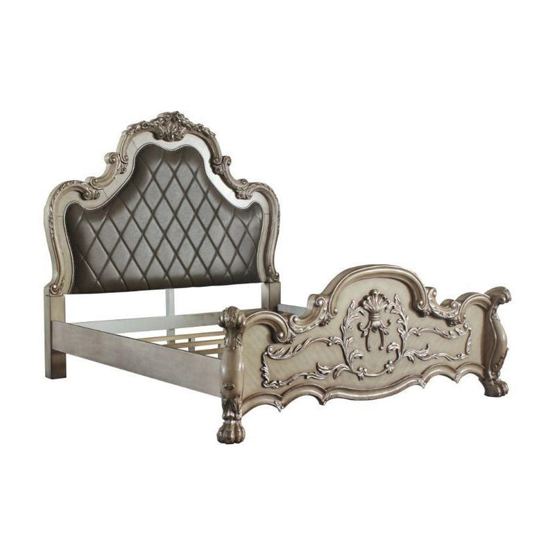 Acme Furniture Dresden 28167EK King Bed - Vintage Bone White IMAGE 2