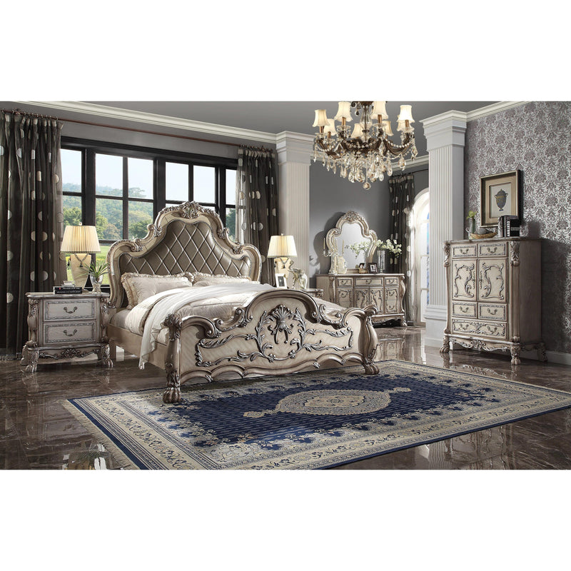 Acme Furniture Dresden 28167EK King Bed - Vintage Bone White IMAGE 6