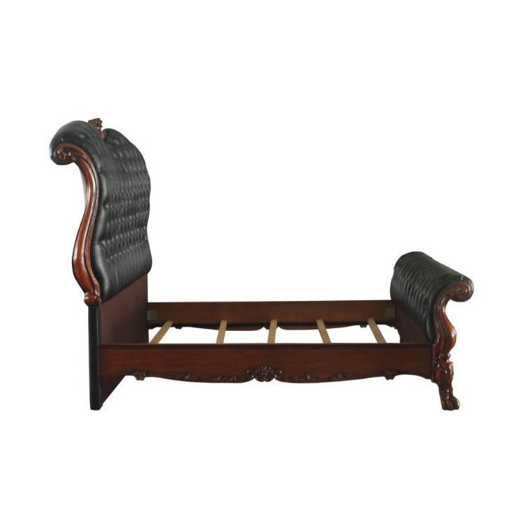 Acme Furniture Dresden 28227EK King Bed - Cherry Oak and PU IMAGE 3