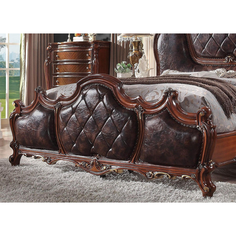 Acme Furniture Picardy 28234CK California King Bed - PU and Cherry Oak IMAGE 4