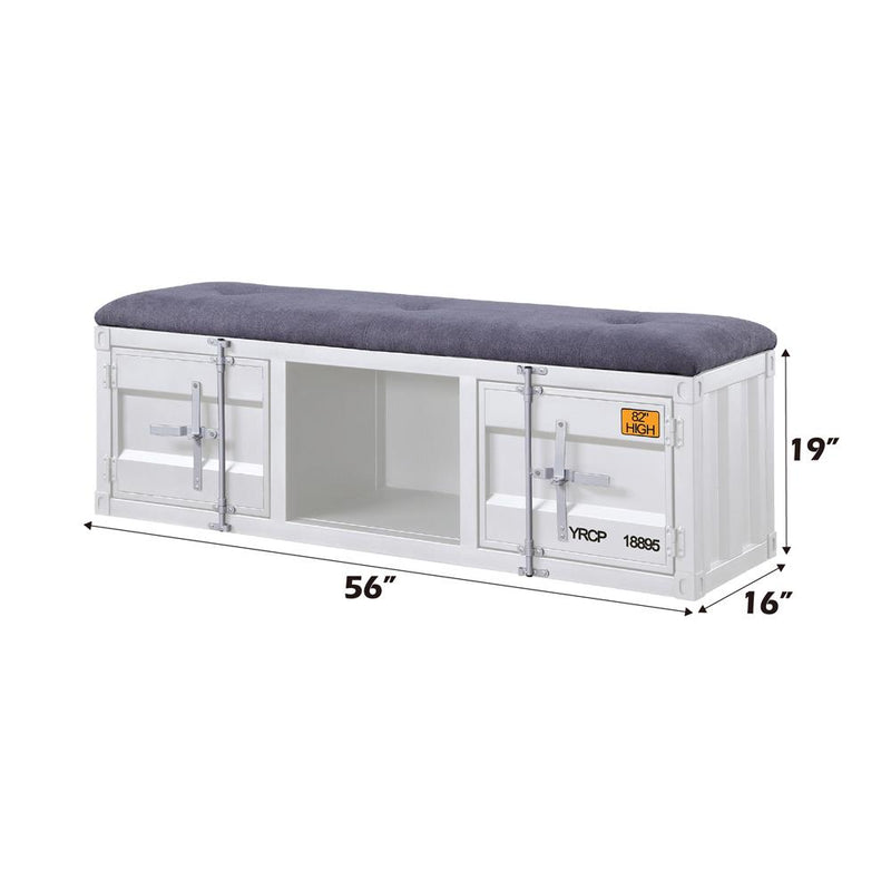 Acme Furniture Cargo 35912 Storage Bench - White IMAGE 2