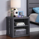 Acme Furniture Cargo 35922 Nightstand with USB Port - Gunmetal IMAGE 1