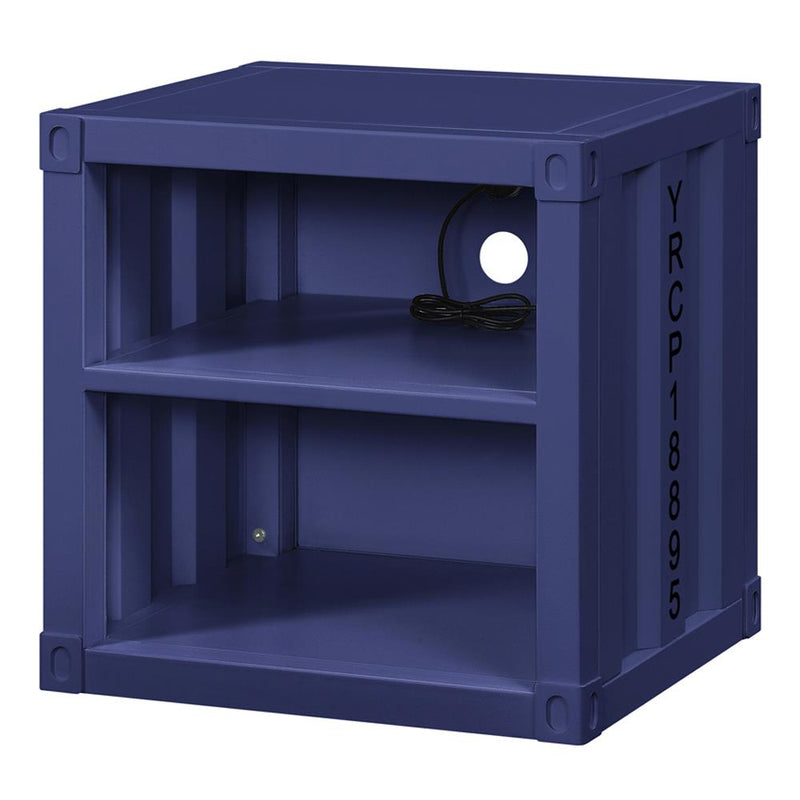 Acme Furniture Cargo 35937 Nightstand with USB Port - Blue IMAGE 2