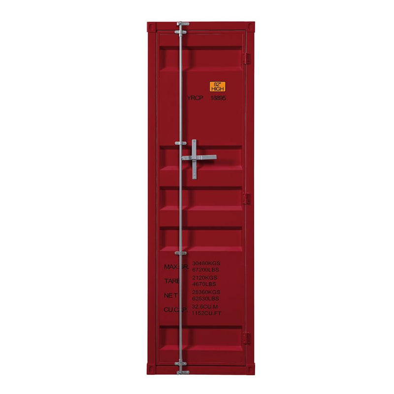 Acme Furniture Cargo 35955 Wardrobe (Single Door) - Red IMAGE 3