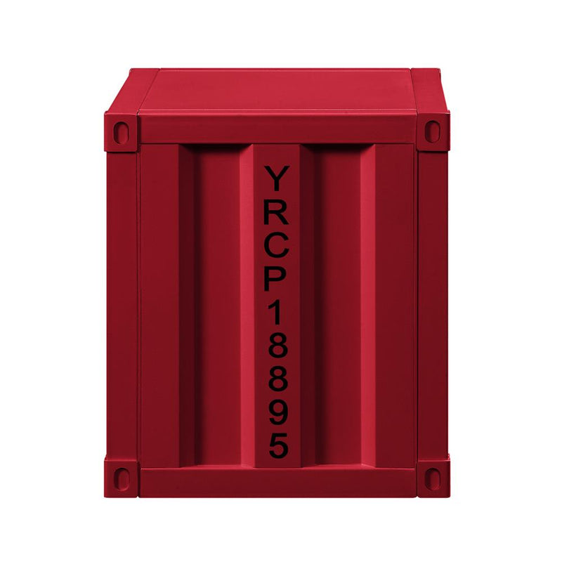 Acme Furniture Cargo 35951 Nightstand with USB Port - Red IMAGE 4