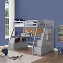 Acme Furniture Jason II 37445 Loft Bed With Storage Ladder IMAGE 1