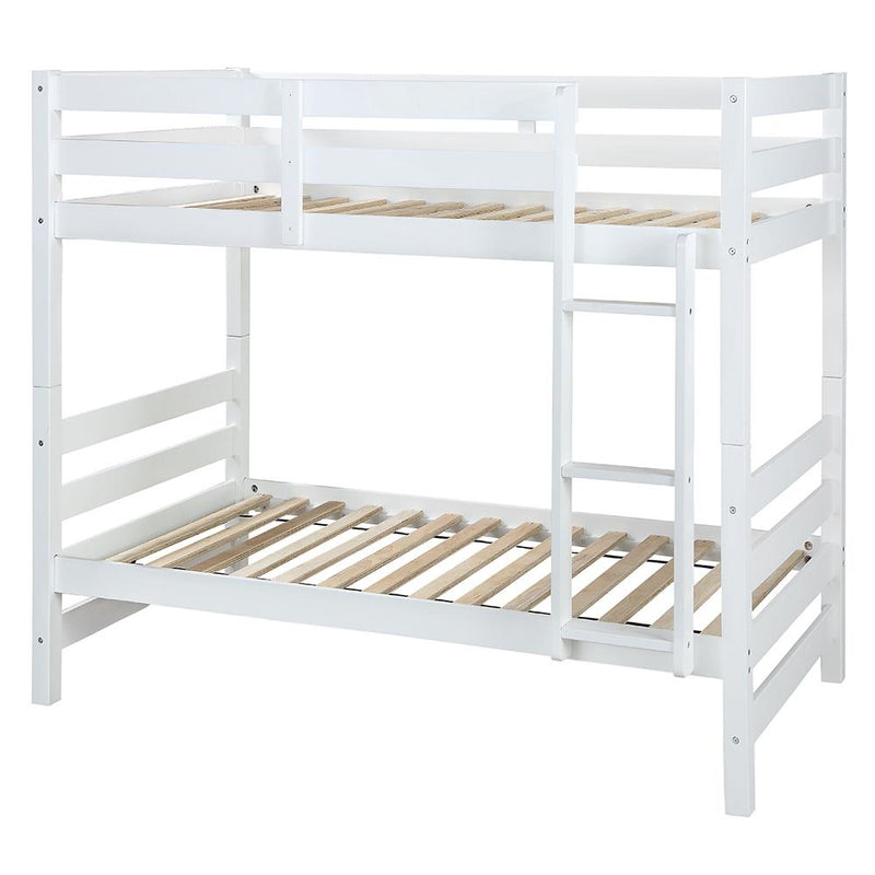Acme Furniture Ronnie 37785 Twin Over Twin Bunk Bed - White IMAGE 2
