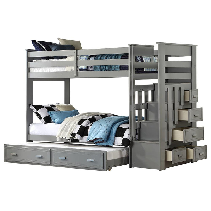 Acme Furniture Allentown 37870 Twin/Twin Bunk Bed with Trundle & Storage IMAGE 4