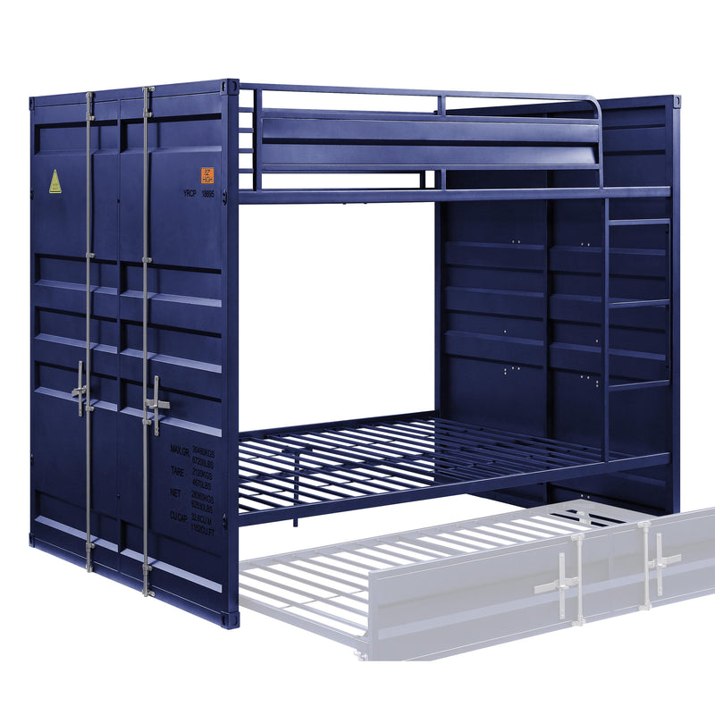Acme Furniture Cargo 37905 Full Over Full Bunk Bed - Blue IMAGE 1