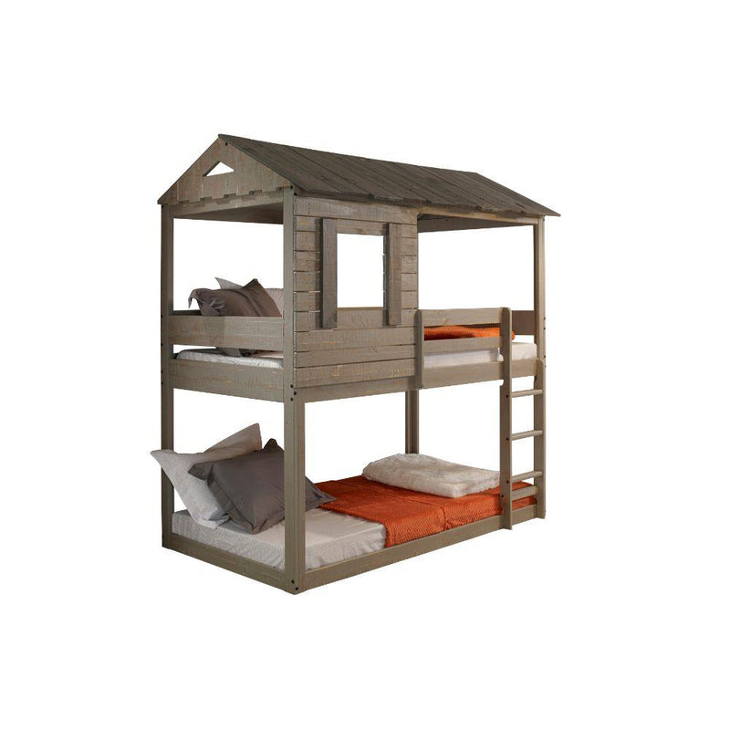 Acme Furniture Darlene 38140 Twin Over Twin Bunk Bed - Rustic Grey IMAGE 2