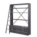 Acme Furniture Cargo 39887 Bookshelf & Ladder - Gunmetal IMAGE 1