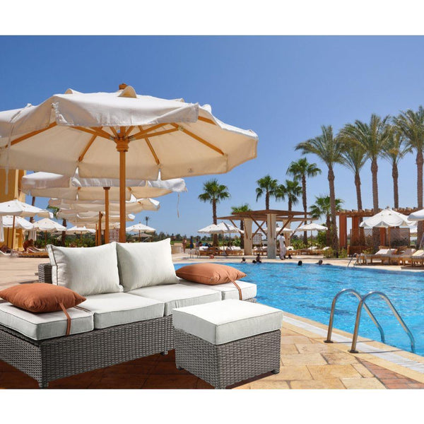 Acme Furniture Salena 45015 Patio Sofa & 2 Ottomans IMAGE 1