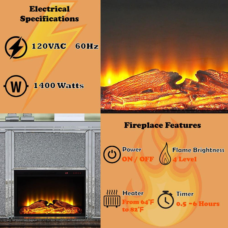 Acme Furniture Noralie 90457 Fireplace IMAGE 8