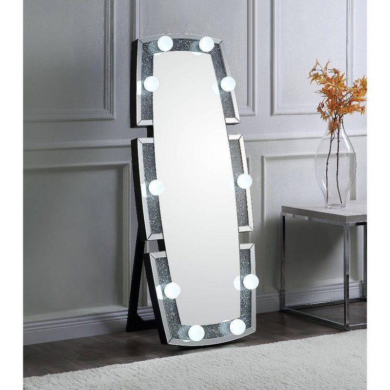 Acme Furniture Noralie 97759 Floorstanding Accent Mirror with LED IMAGE 3
